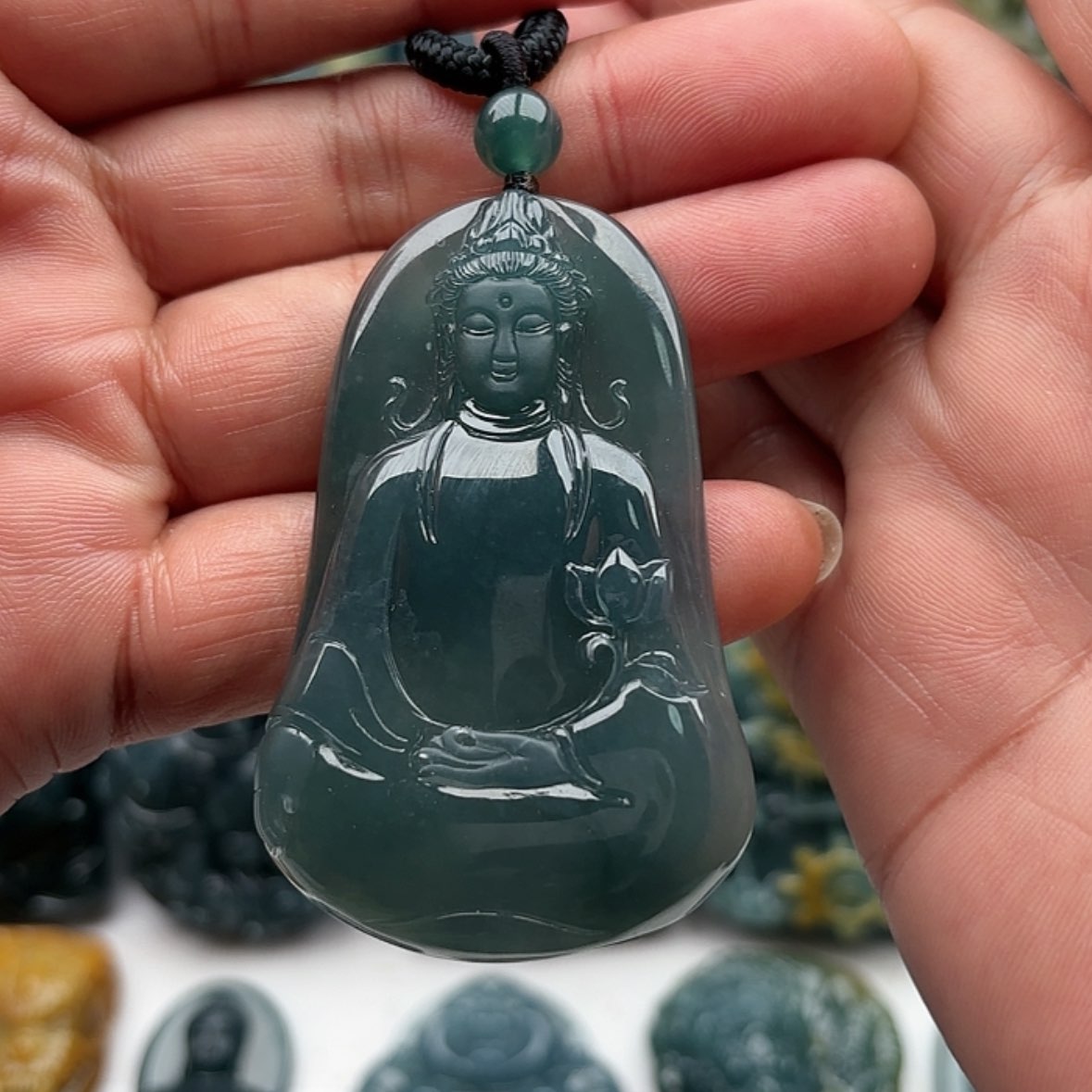 【闪购商品】翡翠挂件未镶嵌连接一下天蓝翡翠