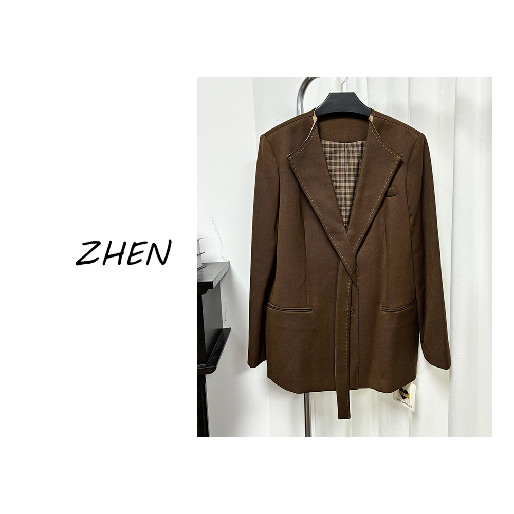 【ZHEN】K1180 2025新款西装外套职场风小众设计师款