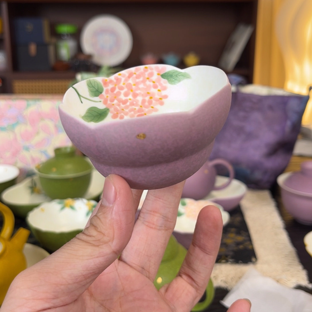 紫色福禄花口杯100cc