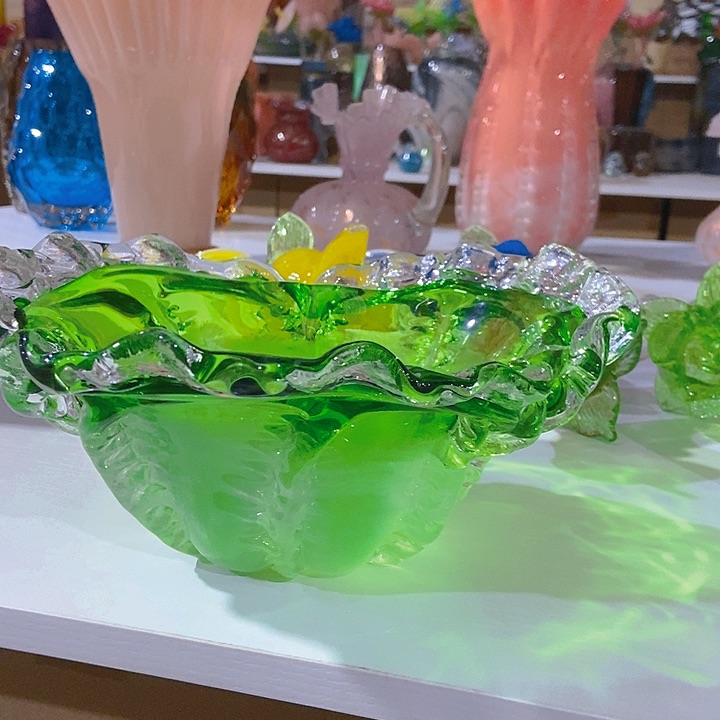 琉璃琉璃花瓶高11口26