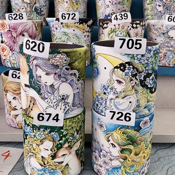 红陶景德镇陶瓷多彩花盆