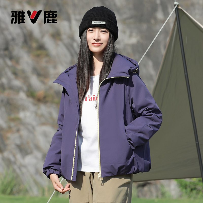 2025爆款90白鸭绒羽绒服休闲百搭冬季户外情侣连帽防风保暖登山