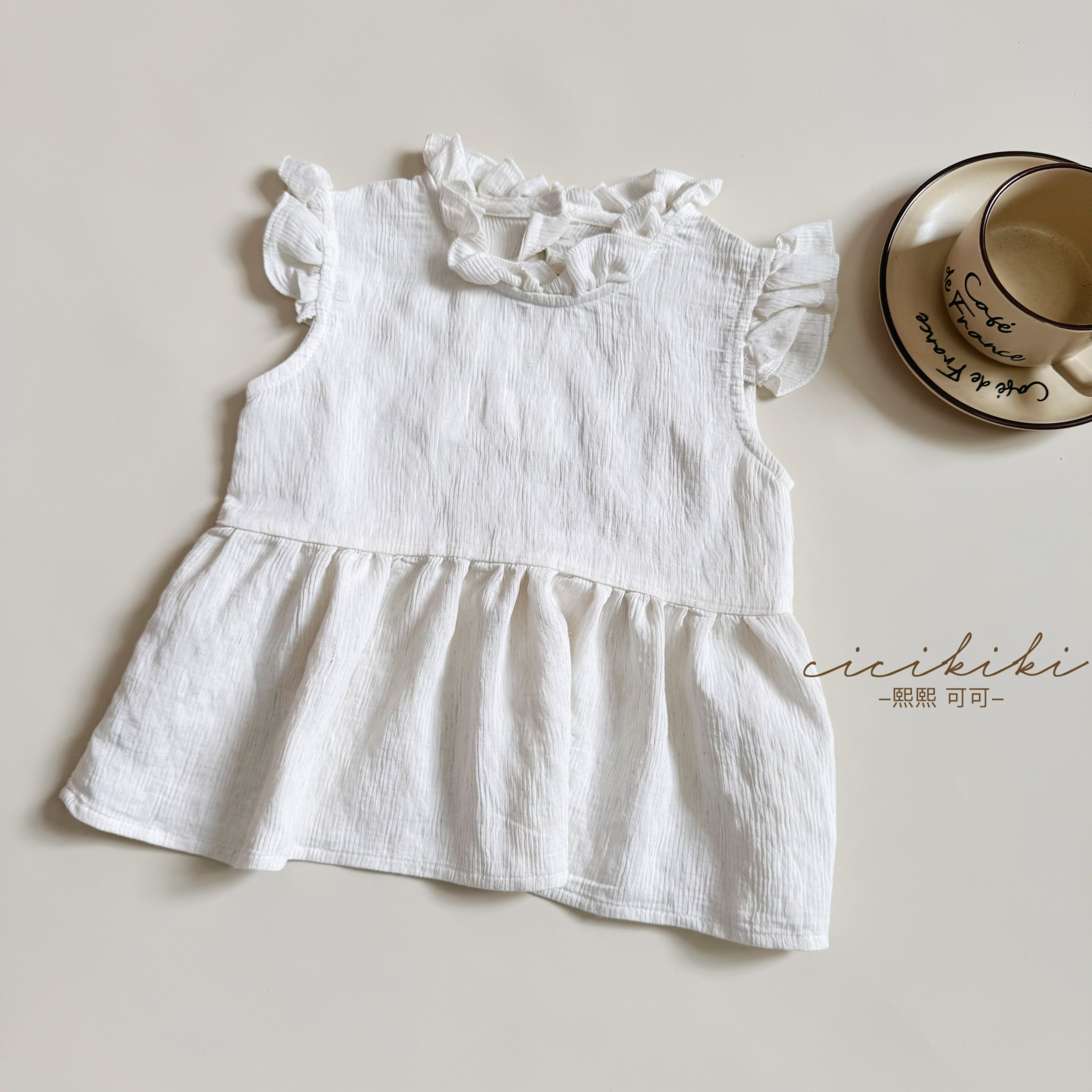 儿童夏季新款轻奢时尚百搭潮服女童背心上衣 NY25008