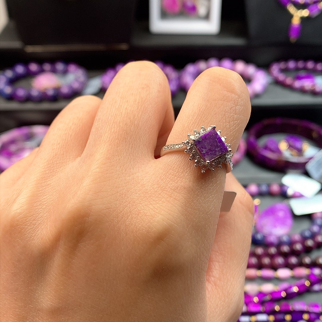 苏纪石（舒俱来）戒指银S925镶嵌