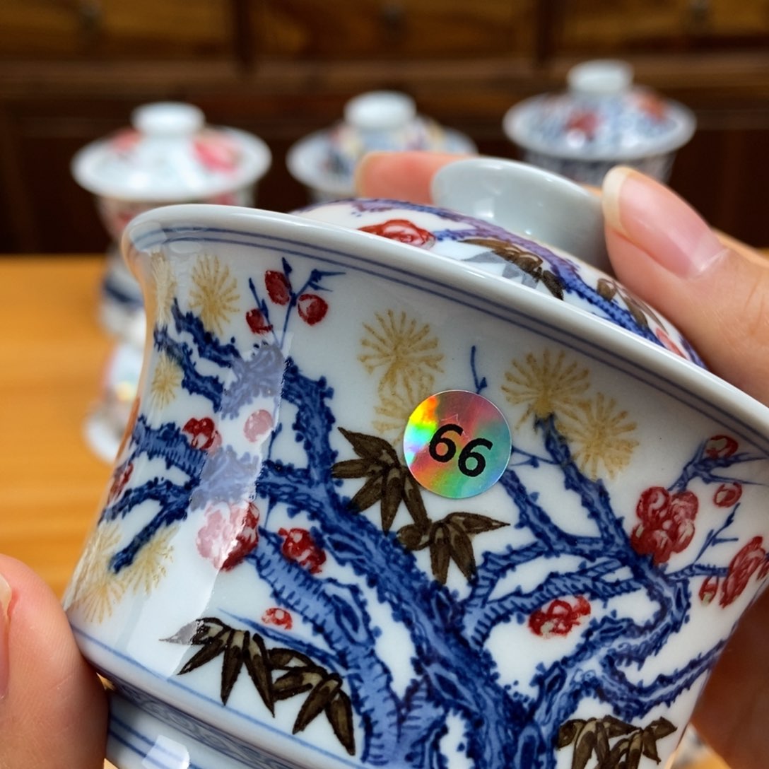 手绘现代茶具非古董