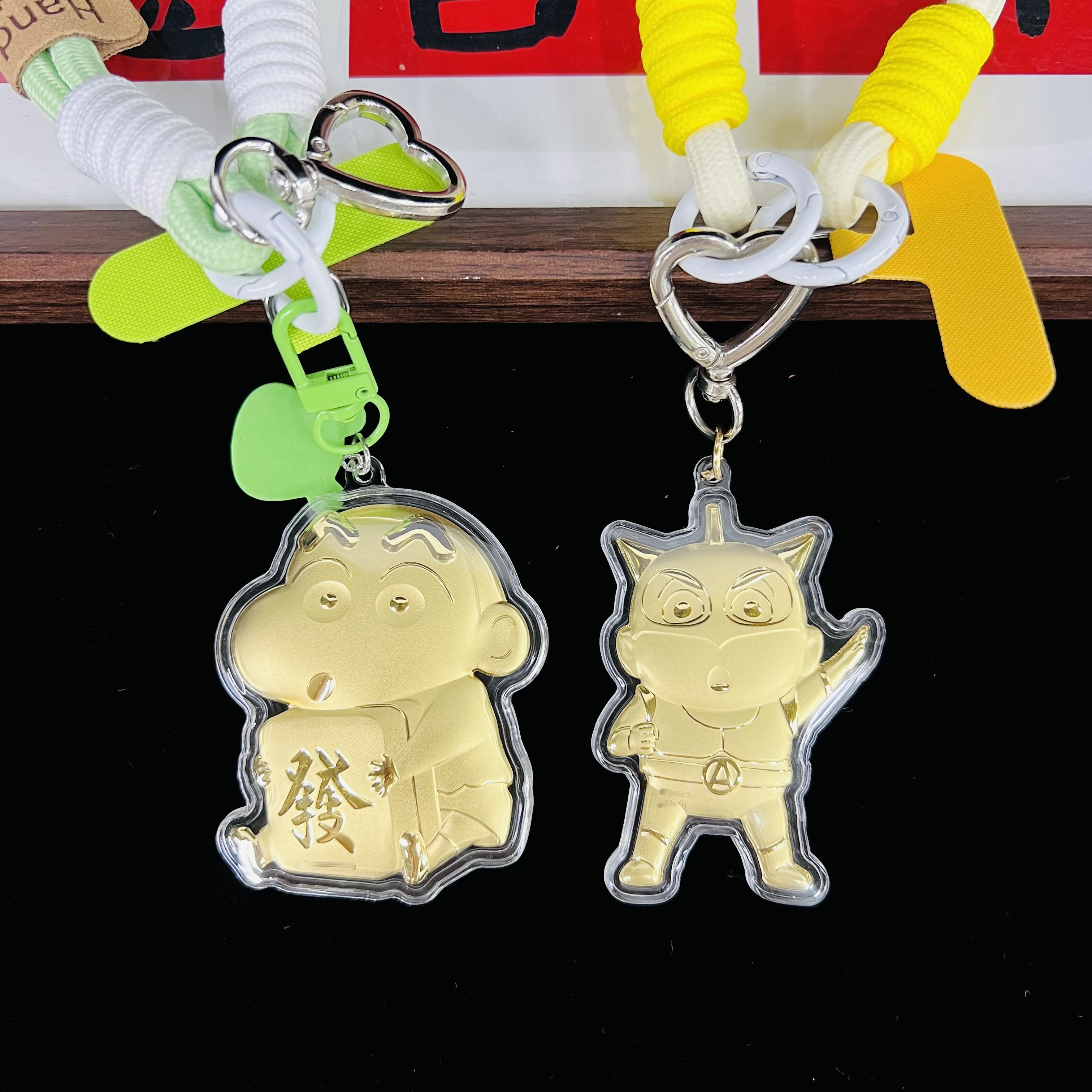 含金工艺品【蜡笔小新】手机包包挂绳钥匙扣挂件生日情人节礼品礼物