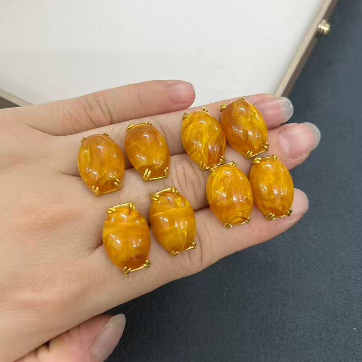 铜合金石英石耳饰 铜合金 新款耳钉
