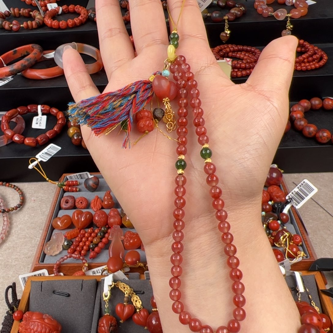 南红玛瑙未镶嵌（手机挂5mm