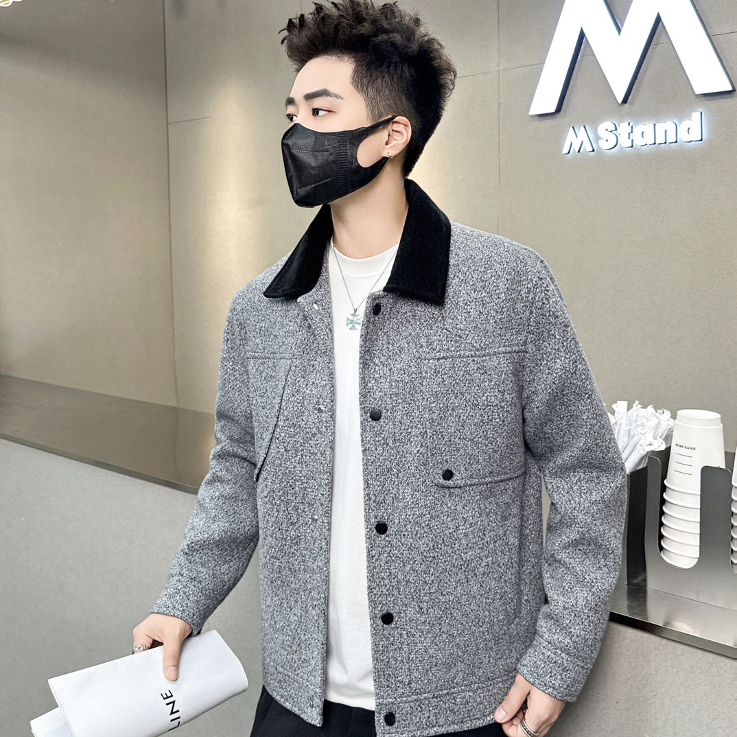 【简爱男装】秋冬季翻领休闲百搭保暖夹克外套JYC 9901