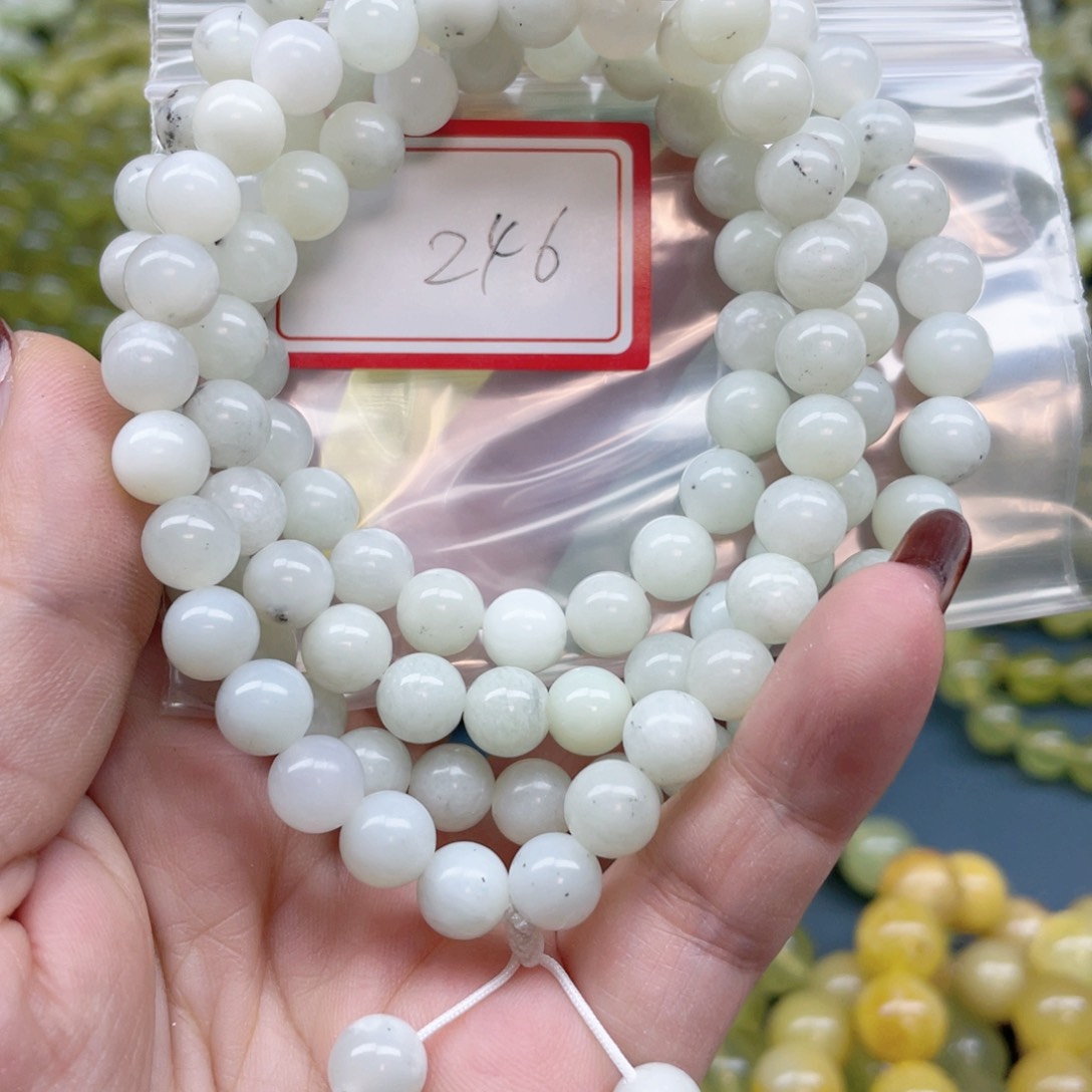 未镶嵌蛇纹石玉手串