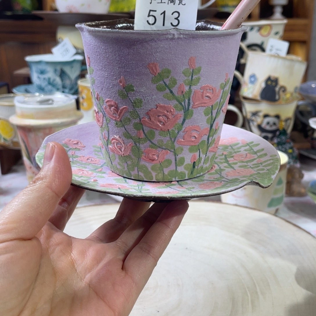 静***思景德镇手工陶瓷紫砂岩彩套装513