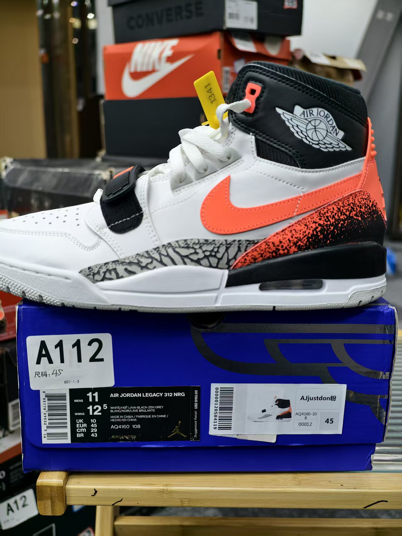 Nike  ajjustdon粉 全新原盒  45码  11月20  A112 孙