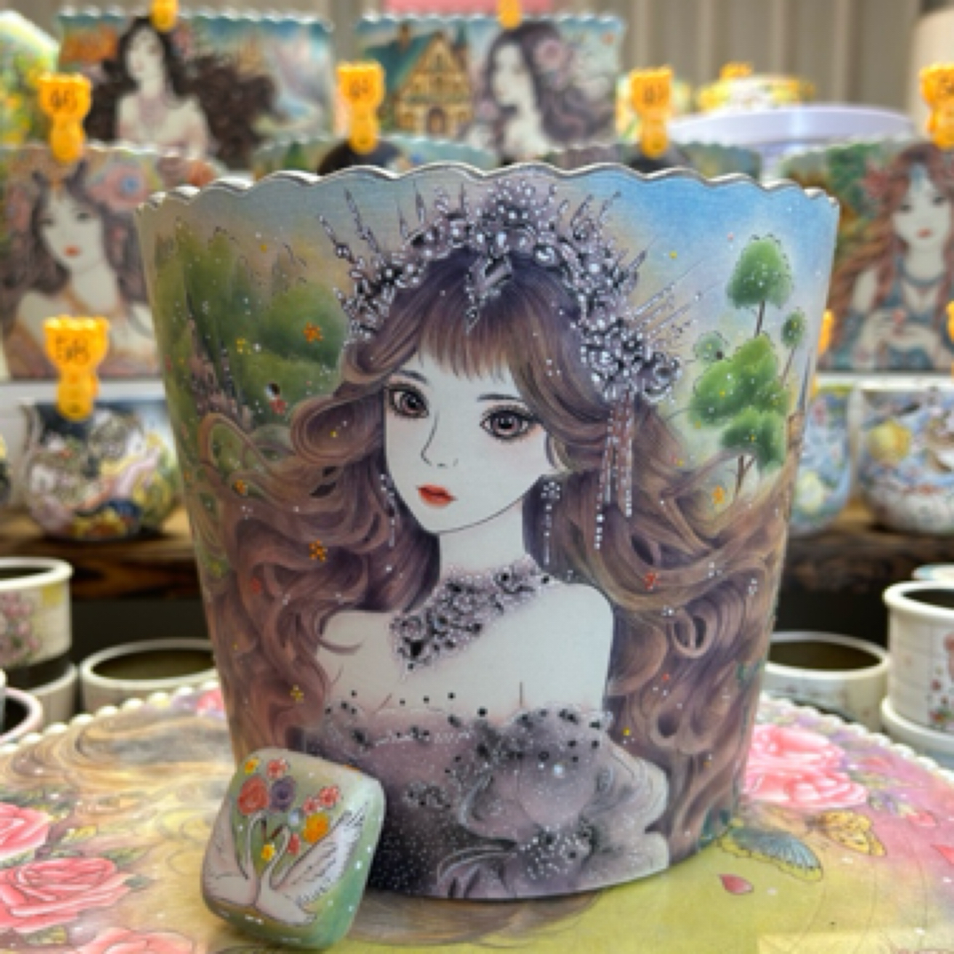 Gogofire的精工美女直筒万象盆、内口径20、高度18.5