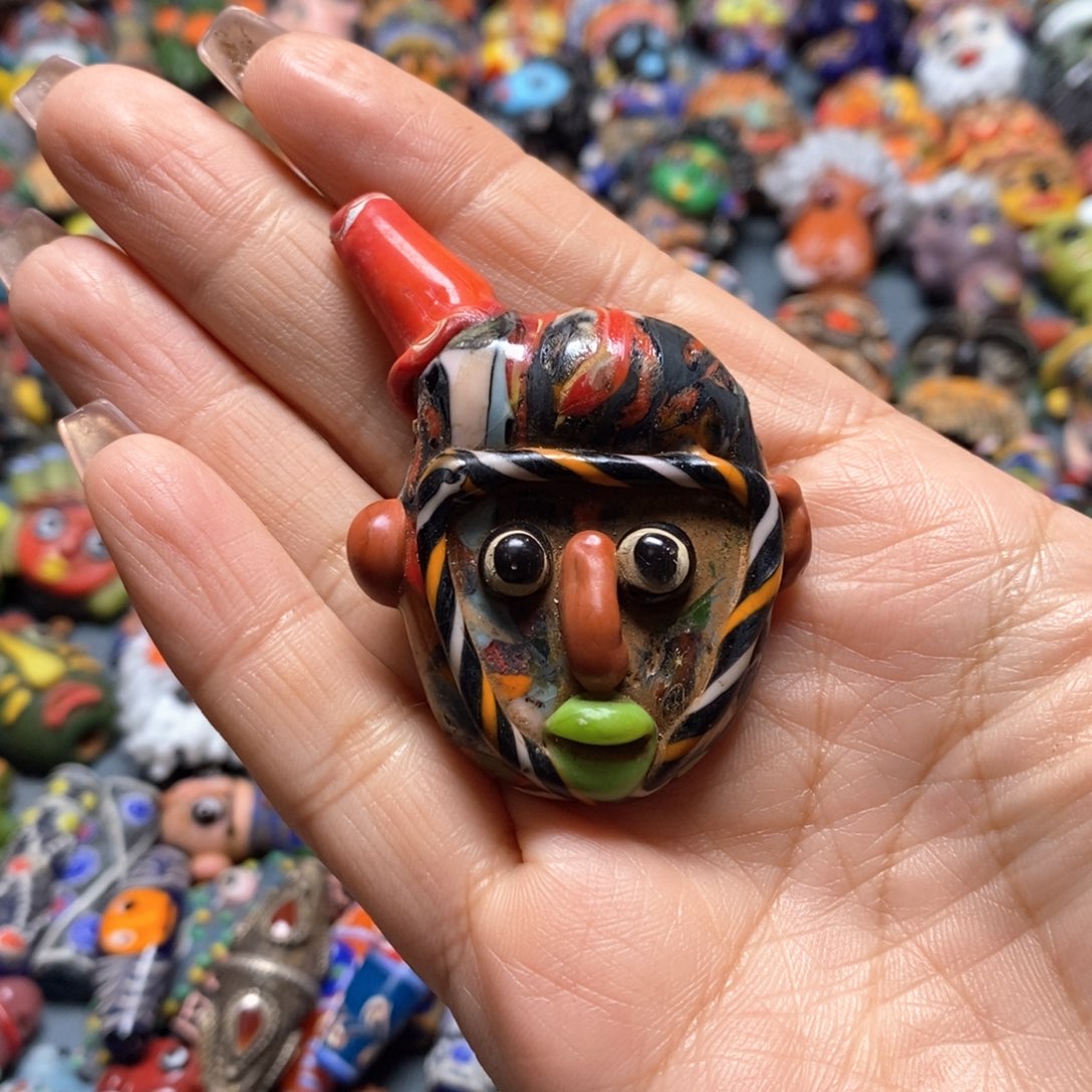 琉璃颈饰印度尼西亚单角娃