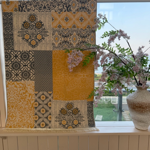 《威廉》黄纯棉流苏浴巾73x150