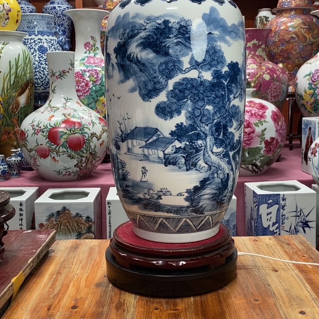 水***哥景德镇陶瓷手工手绘花瓶摆件景德镇陶瓷艺术品