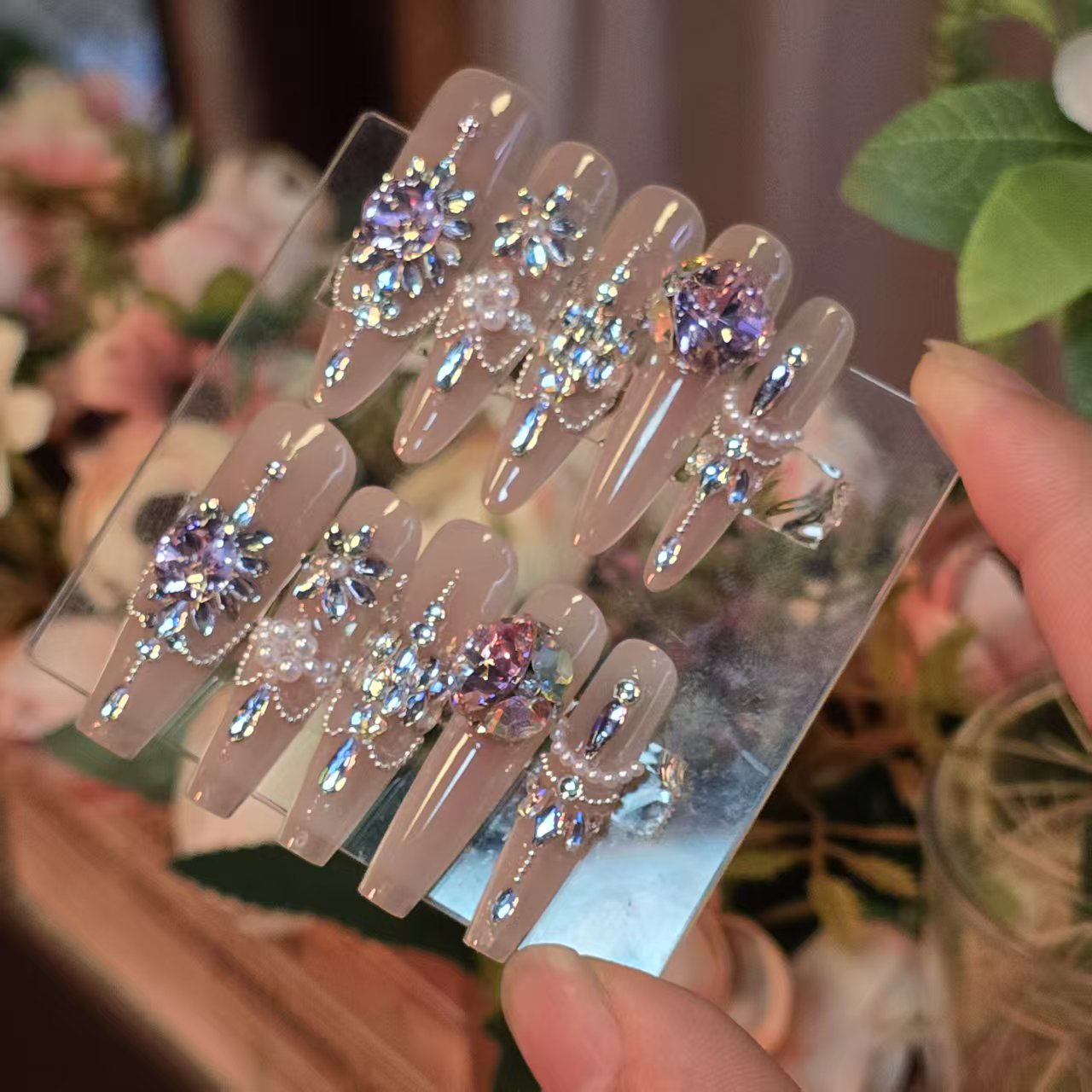西施粉黛丶508月光(奥捷)珠宝级丶霸榜某书评测丶手工穿戴甲