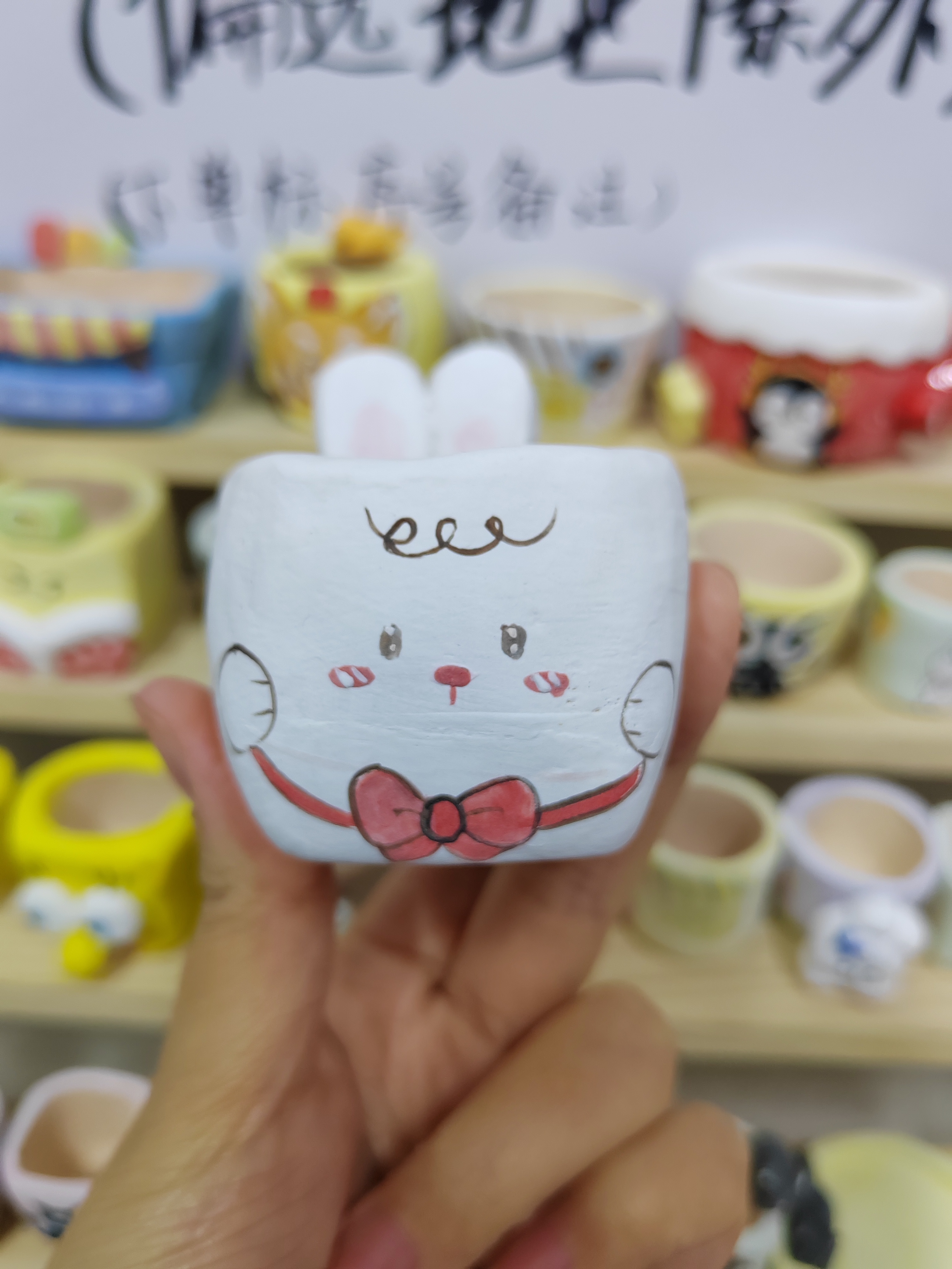 小兔子动物造型多肉花盆4×4