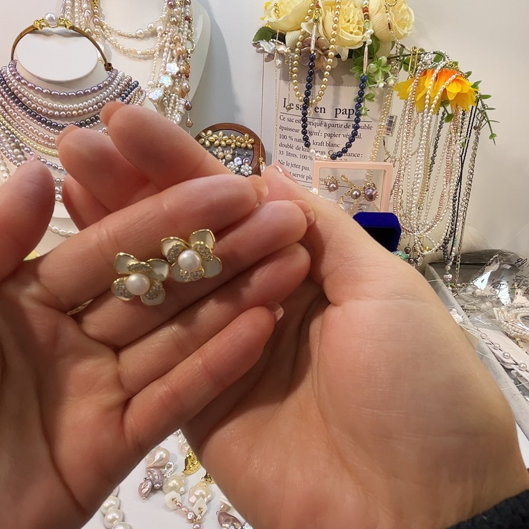 银S925镶嵌淡水珍珠颈饰