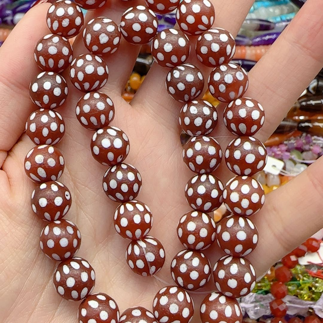 玛瑙/玉髓珠宝半成品未镶嵌老料玛瑙满天星一条卡十