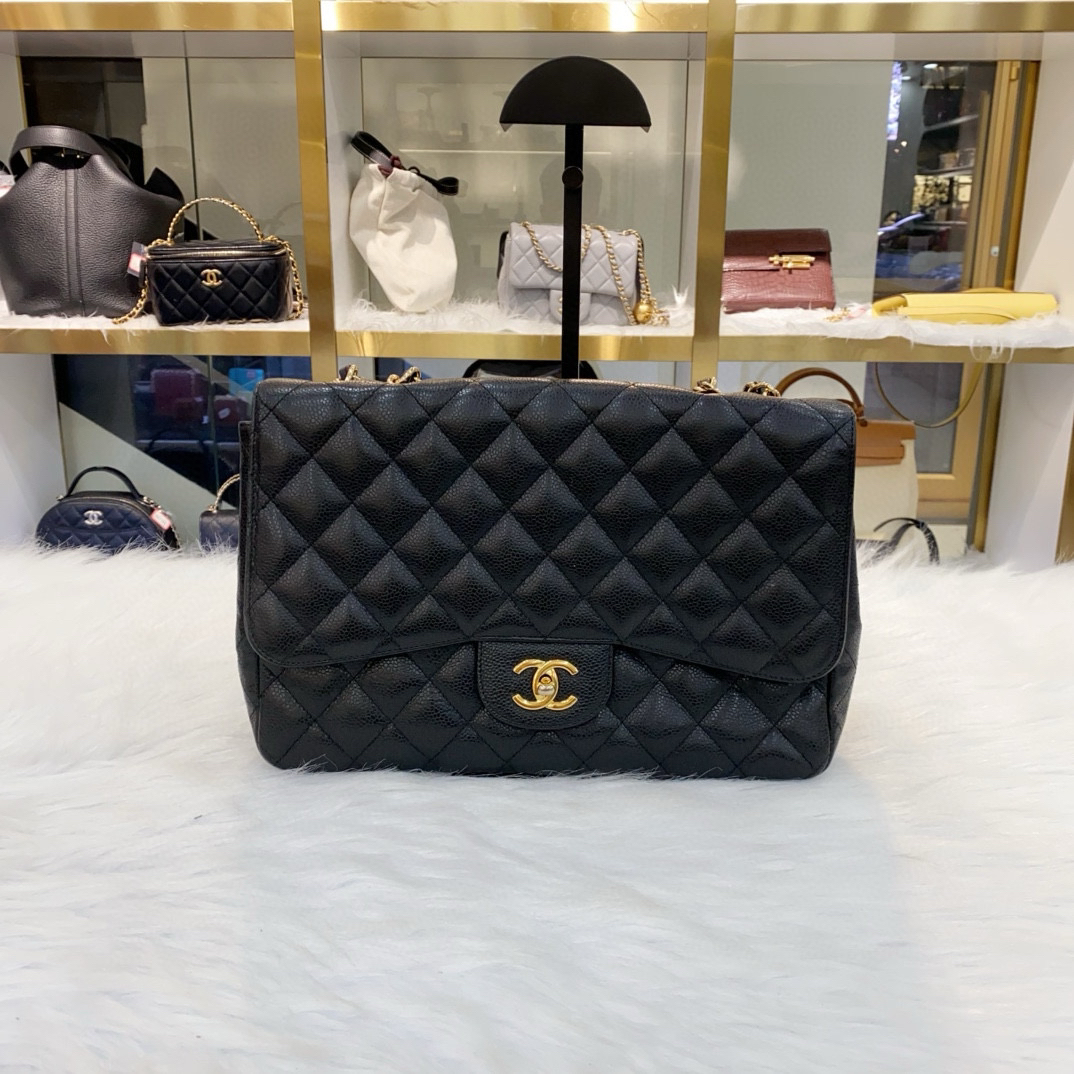 99新 Chanel/香奈儿  Chanel cf大号荔枝纹牛皮链条包