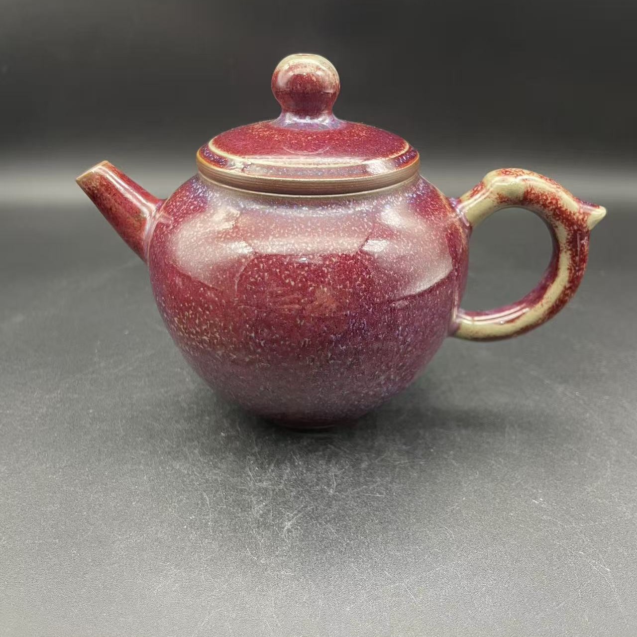 钧瓷茶具，全手工手拉坯制作