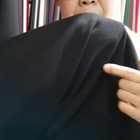 水洗羊绒加绒黑色的1.1米