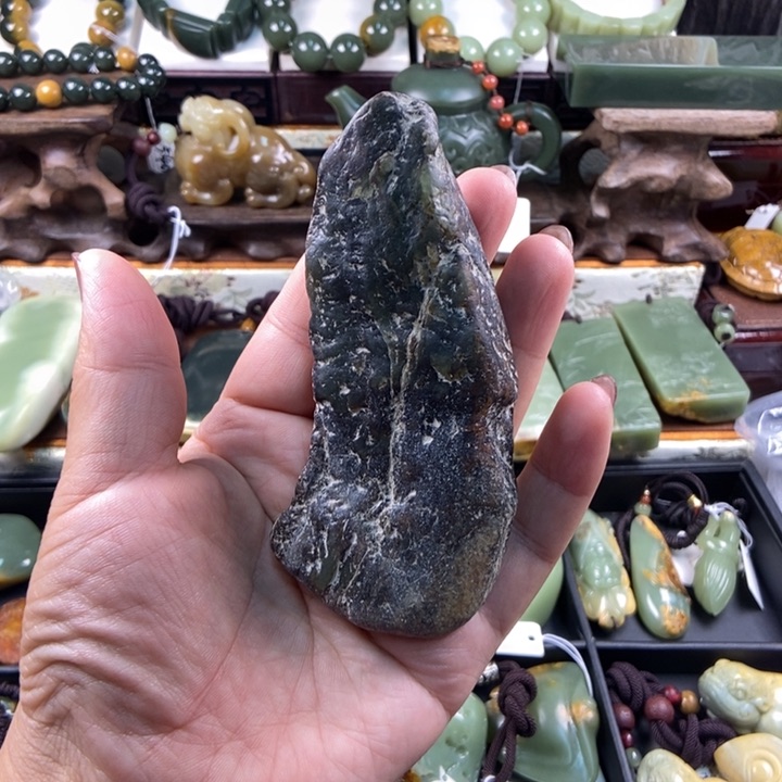 未镶嵌透闪石质玉把件B****X