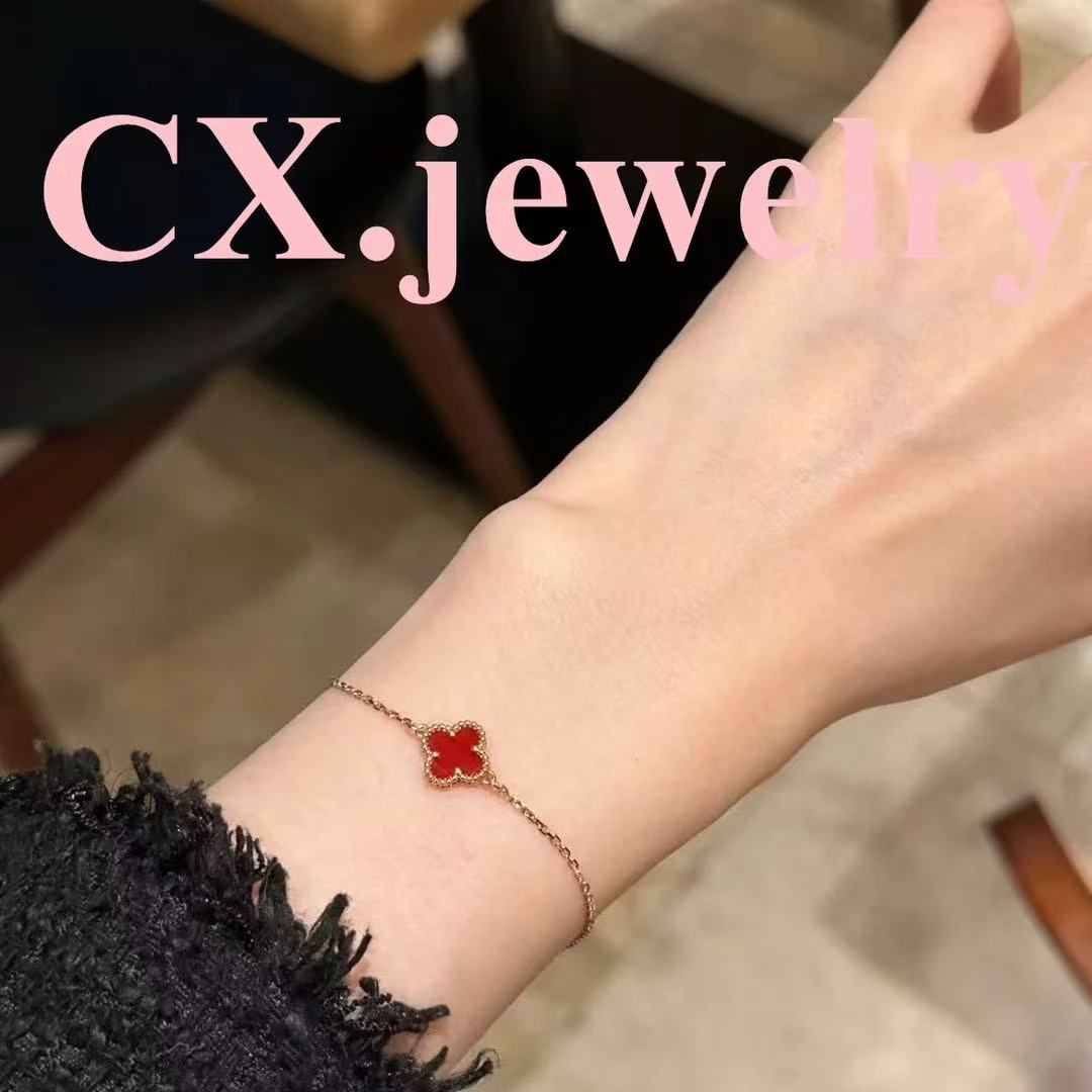 轻奢手链 红色小单花手链 3035