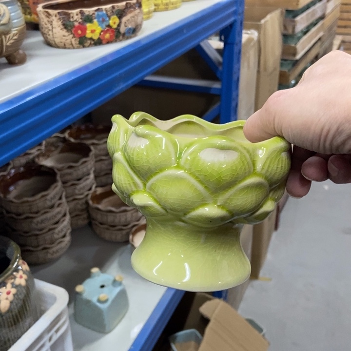 陶瓷花盆单场满9.9发11*10瑕疵