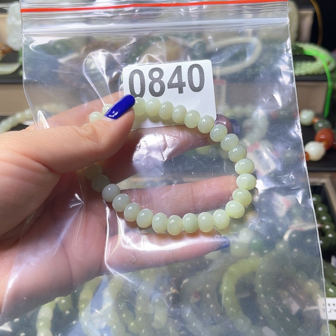 和田玉手链未镶嵌人**暮