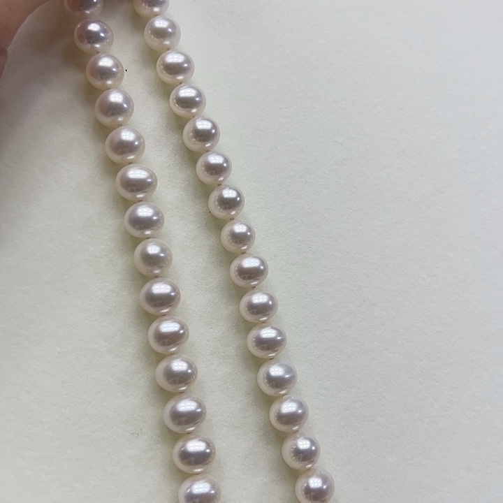 银S925镶嵌淡水珍珠颈饰➕9-10高品极光炫彩