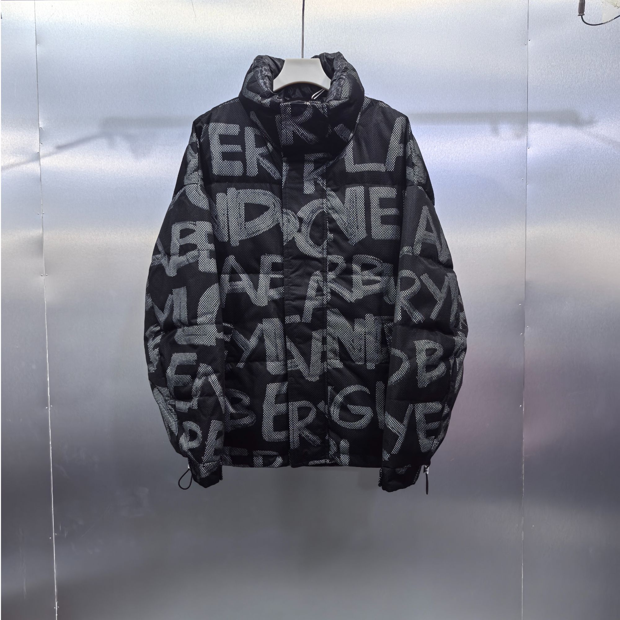 A05-120516-SAN秋冬季满印字母印花时尚潮流羽绒服外套