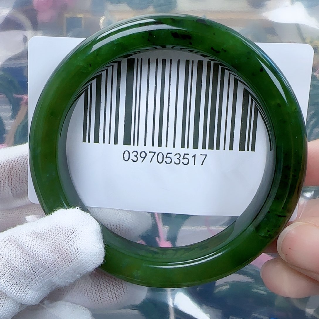 和田玉（碧玉）手镯未镶嵌包容56.5