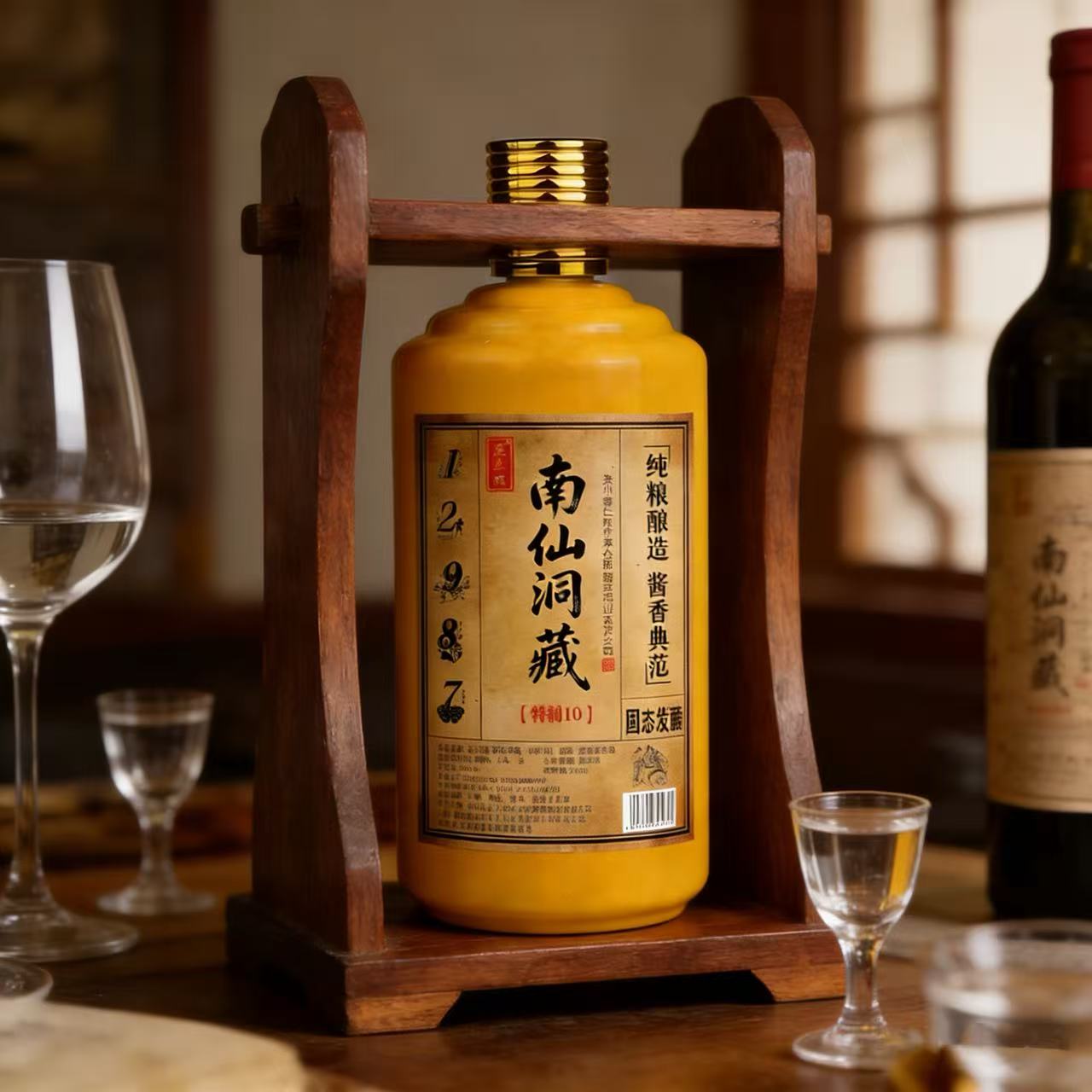 庄孟酒南仙洞藏 ・特制10年纯粮酱香型坤沙酒53° 度500ml53%Vol500