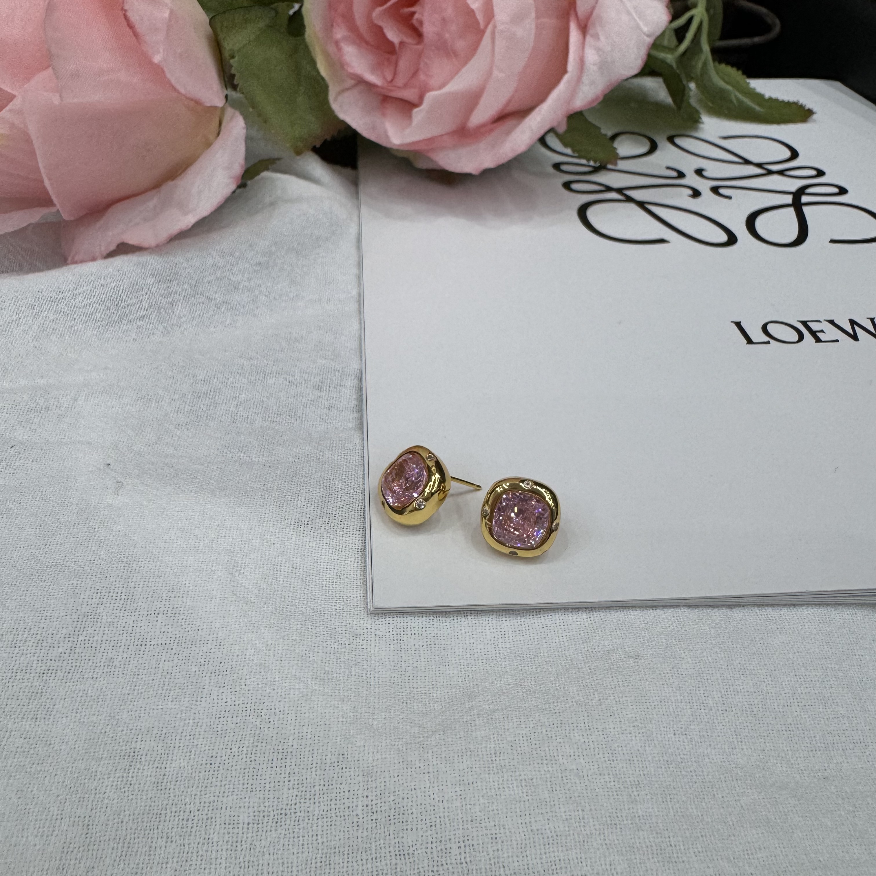 高定珠宝粉钻耳饰HF858S0218