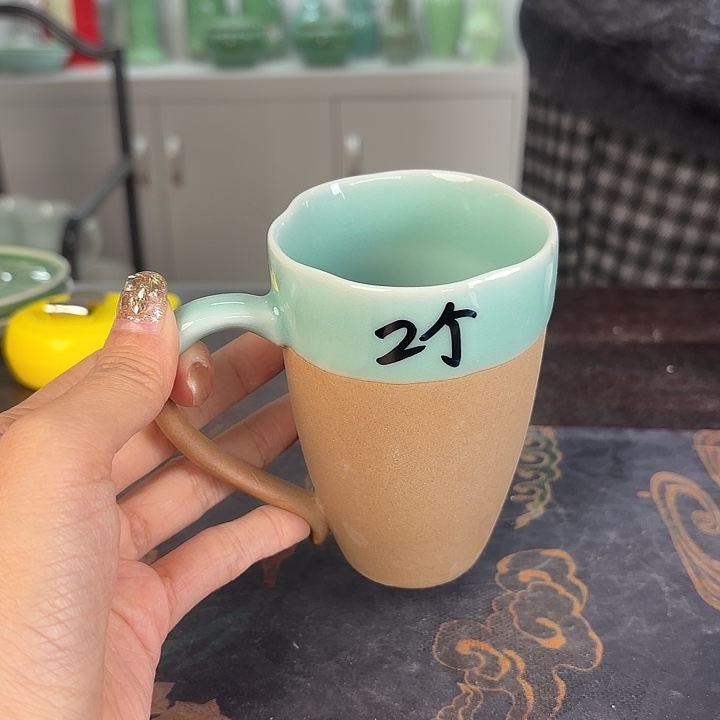 龙泉云间青瓷小米茶器