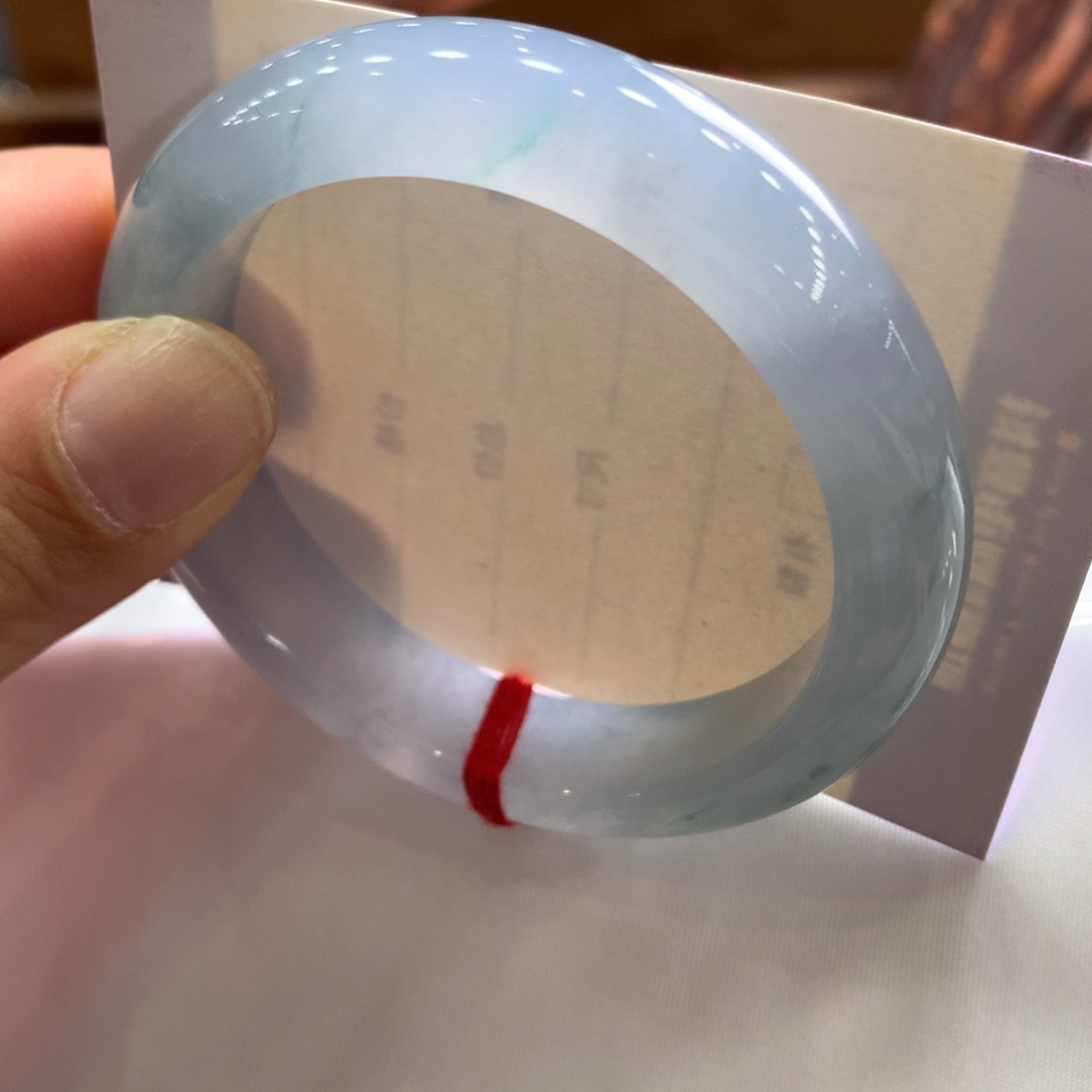 翡翠未镶嵌手镯54正圈