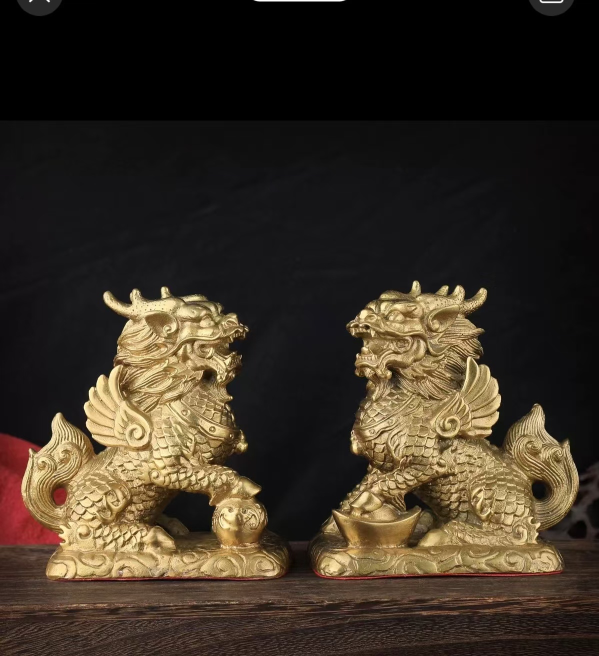 黄铜大号麒麟摆件居家摆件办公室创意摆件装饰品