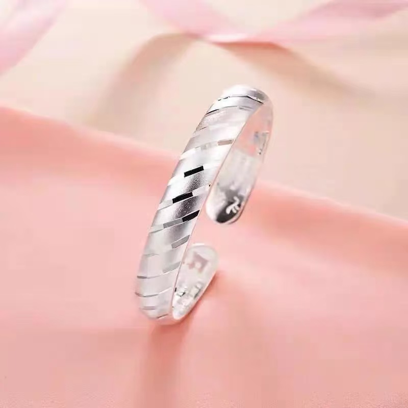 足银手镯 足银手镯 中宽流星雨手镯