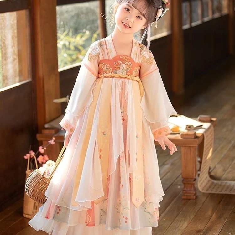 2212女童汉服裙洛丽塔版型重工刺绣汉服裙