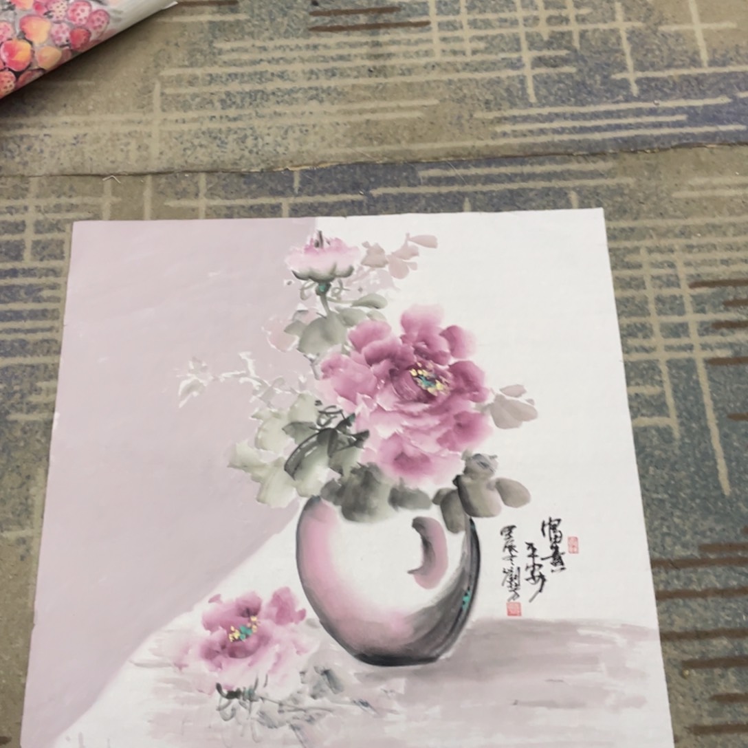 国画四尺斗方作品花鸟11111