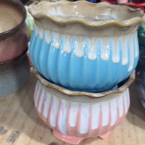 陶瓷新年快乐都是福利盆各位姐姐