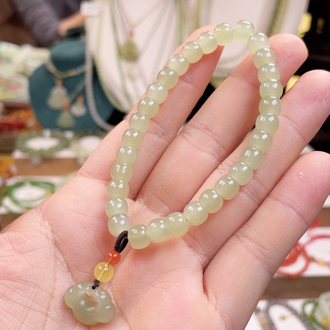 和田玉手链未镶嵌多样性发一