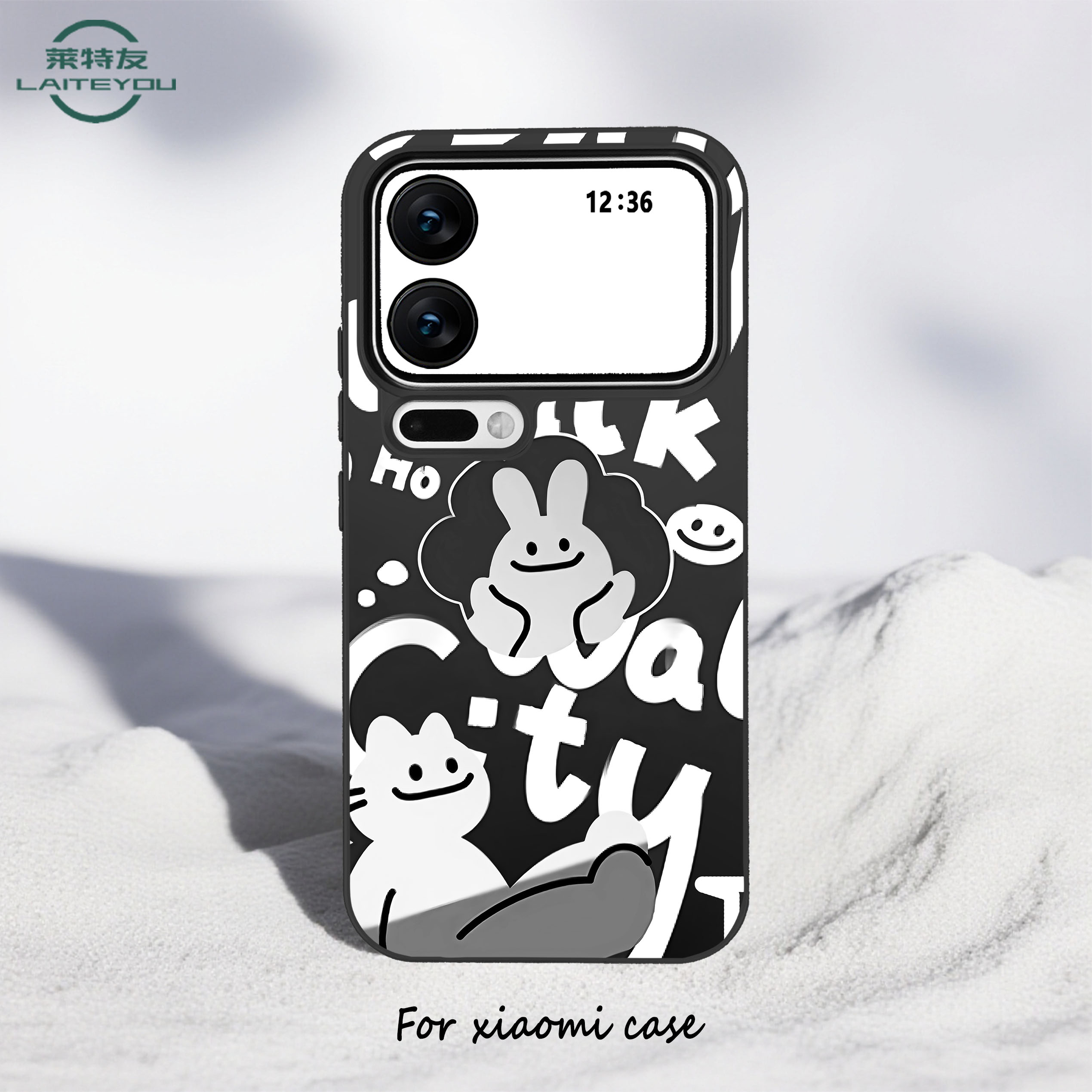 城市漫步兔子适用小米17promax不挡广角手机壳软边硬背简约个性15