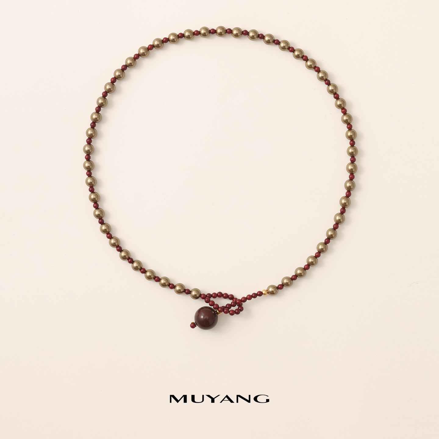 muyang/慕阳 铜合金琉璃项链 气质时尚百搭简约紫珠项链锁骨链