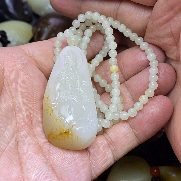 和田玉吊坠(不含链)未镶嵌生****埃