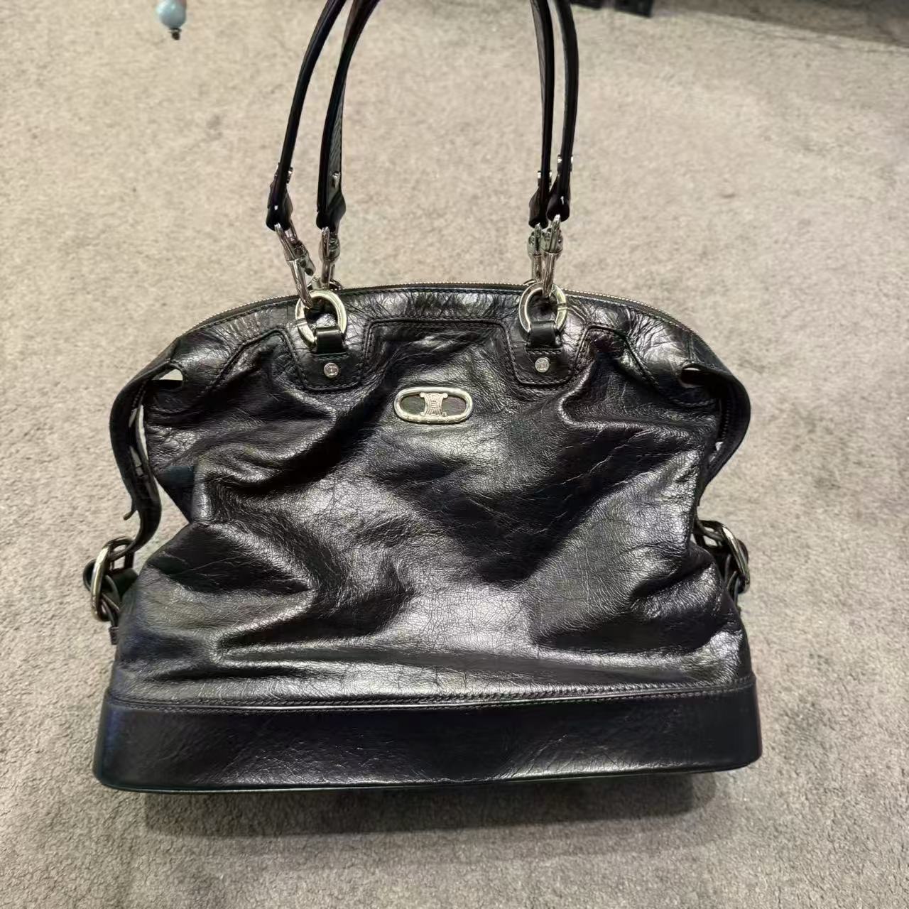95新 Celine/思琳 jm03 黑色手提包/非真假不退补不换