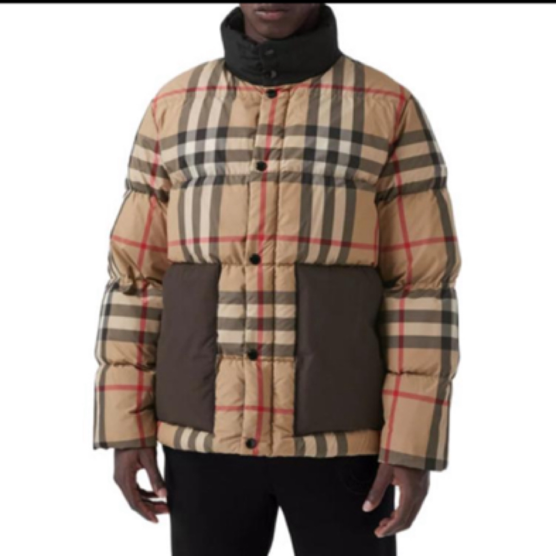 99新 BURBERRY/博柏利 格纹满印羽绒服/L/2541313