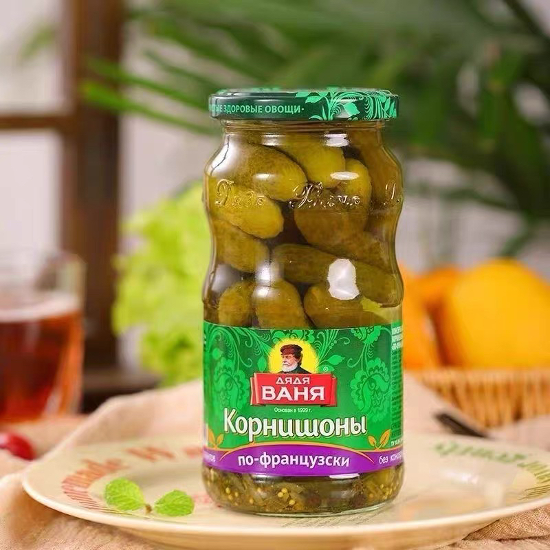 俄罗斯进口酸黄瓜罐头老爹腌黄瓜下饭菜泡菜咸菜西餐沙拉